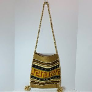 Greek travel crossbody tote